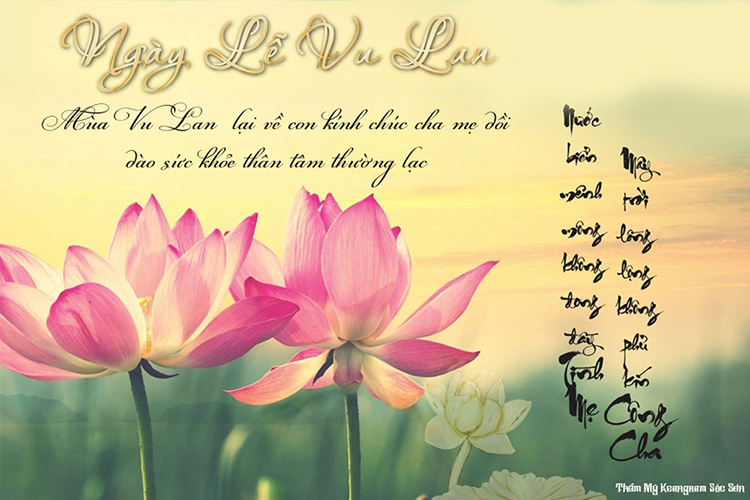 Tuyển tập bức thiệp kèm lời chúc lễ Vu Lan báo hiếu cha mẹ